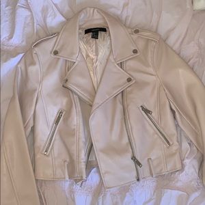 Pink leather jacket